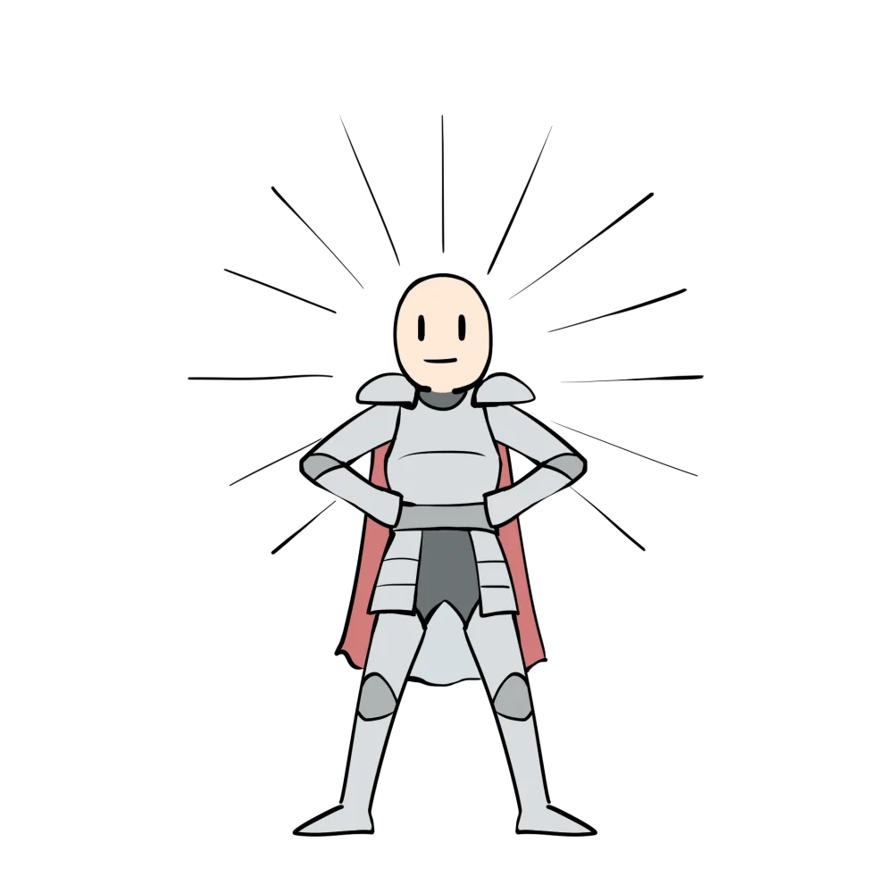 Hand-drawn illustration of the Hero card
