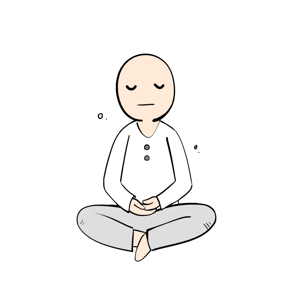 Hand-drawn illustration of the Meditation card