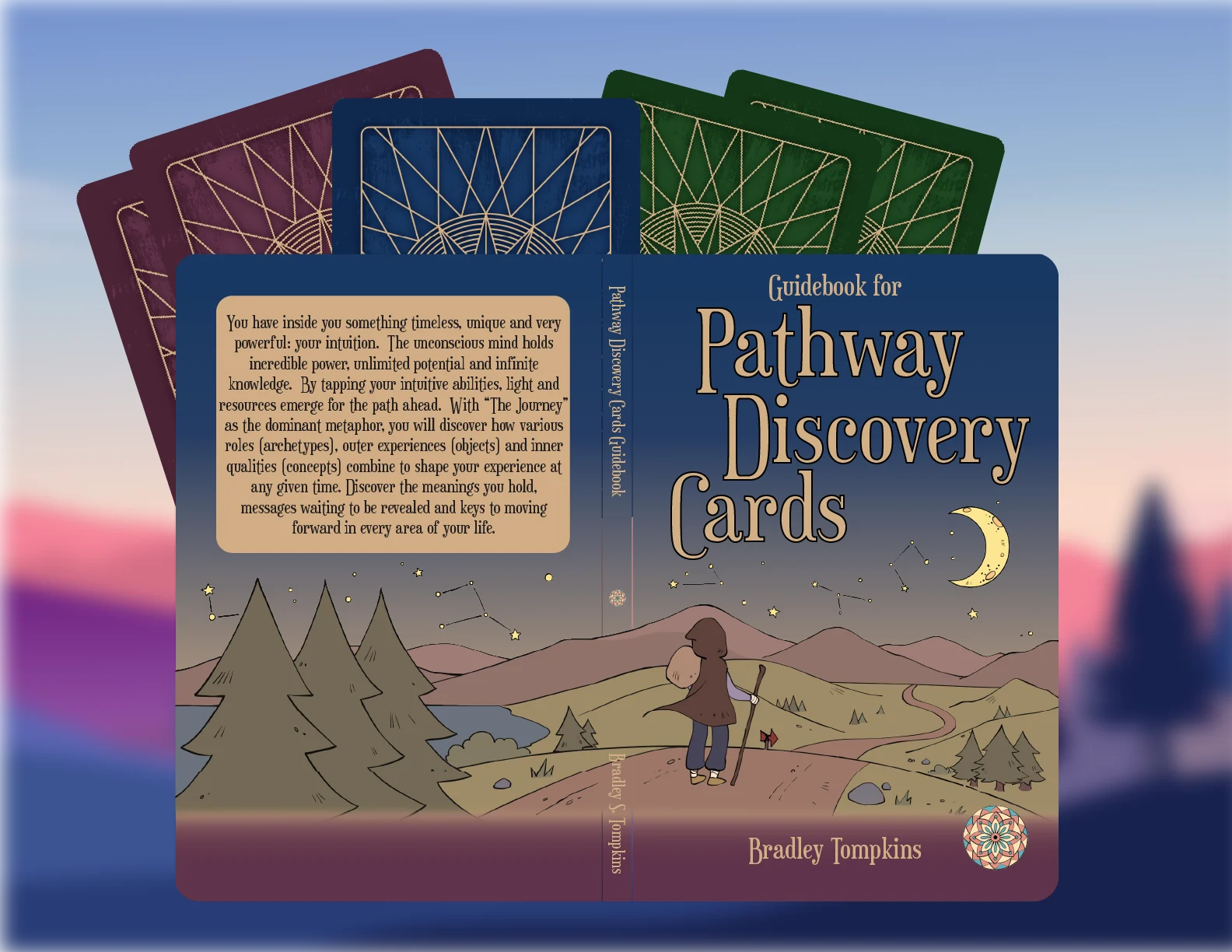 The Pathway Discovery Cards with the illustrated guidebook and card backs fanned out.